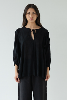 Sophie - Tie Top, Black