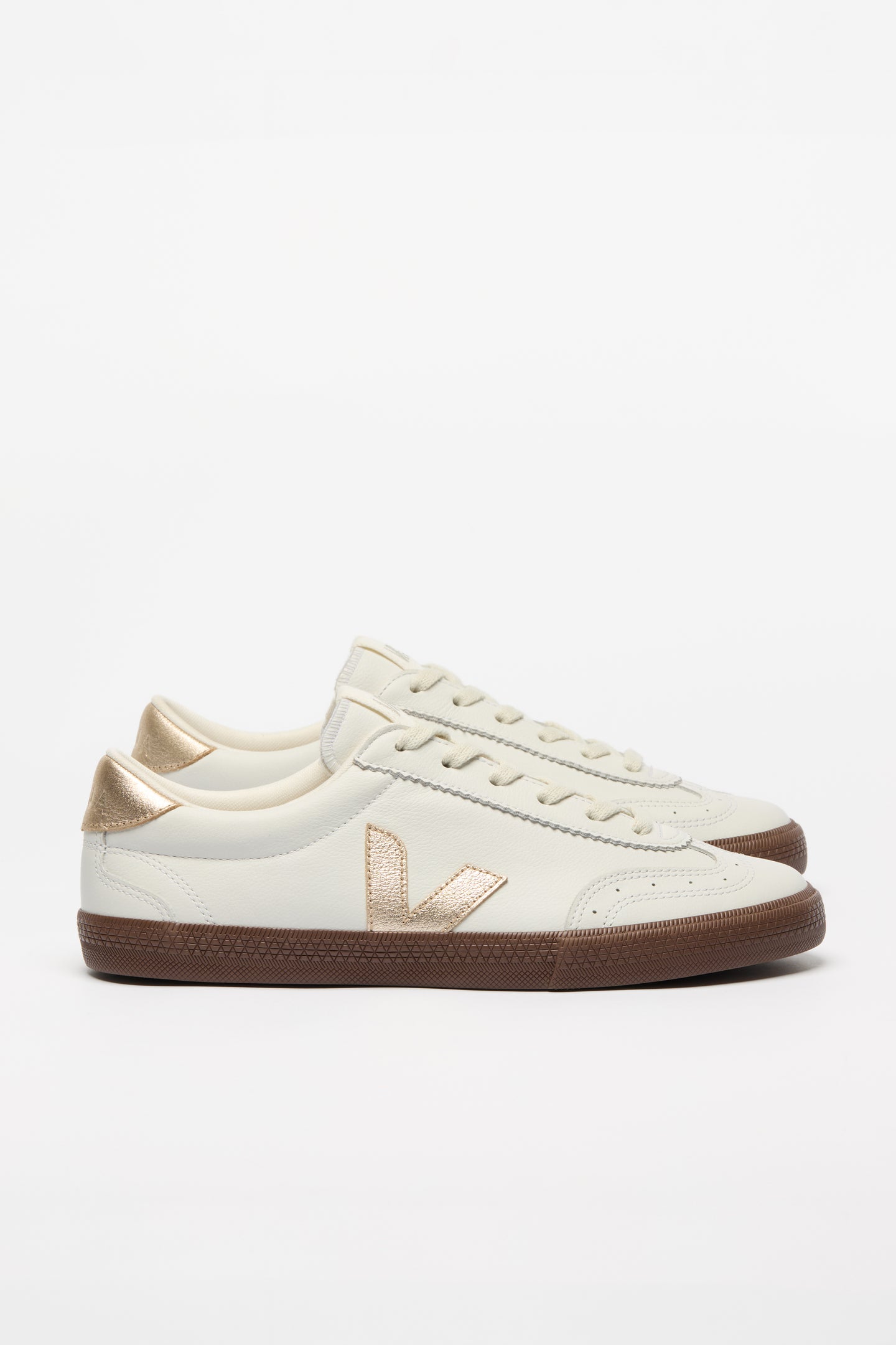 Veja - Volley O.T. Leather, White Platine Bark