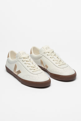 Veja - Volley O.T. Leather, White Platine Bark