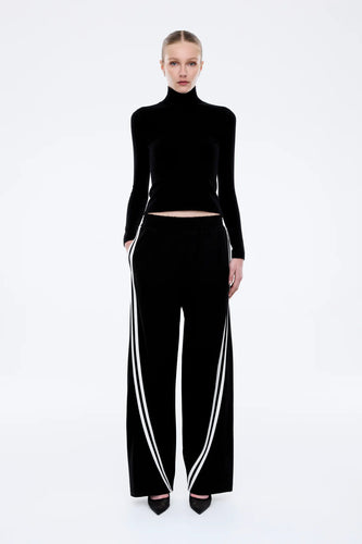 Ena Pelly - Valentina Stripe Pant, Black / Off White