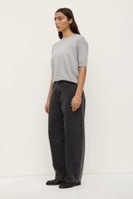 Assembly Label - Vanya Cotton Cashmere Knit Tee, Grey Marle