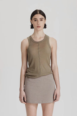 Commoners - Ultrafine LS Layer Tank, Olive