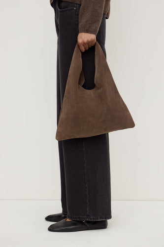 Assembly Label - Willow Suede Hobo Bag, Bark