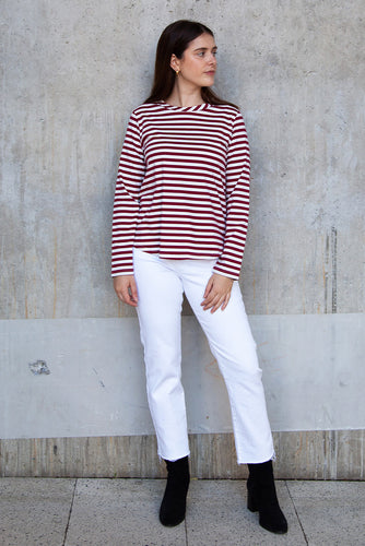 Wilson Trollope - Emilia Top L/S, Pinot Stripe