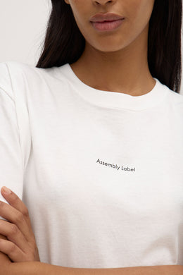 Assembly Label - Womens Atelier Logo Tee, Antique White