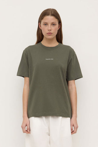 Assembly Label - Womens Atelier Logo Tee, Moss