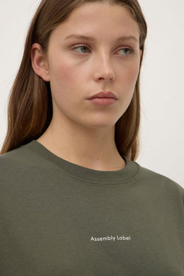 Assembly Label - Womens Atelier Logo Tee, Moss