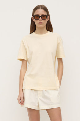 Assembly Label - Womens Organic Base Tee, Butter