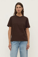Assembly Label - Womens Organic Base Tee, Ganache