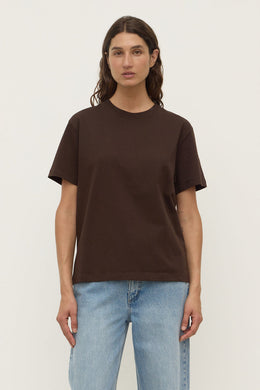 Assembly Label - Womens Organic Base Tee, Ganache