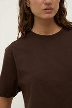 Assembly Label - Womens Organic Base Tee, Ganache