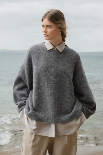 Sophie - Alpaca Blend Jumper, Graphite