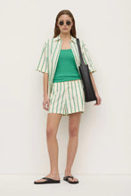 Assembly Label - Agnes Stripe Short, Butter / Bright Green