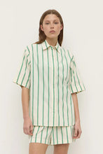 Assembly Label - Agnes Short Sleeve Shirt, Butter / Bright Green