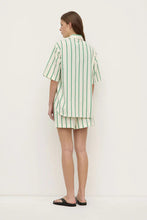 Assembly Label - Agnes Short Sleeve Shirt, Butter / Bright Green
