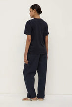 Assembly Label - Womens Atelier Logo Tee, True Navy /  White