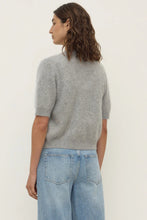 Assembly Label - Carina Wool Short Sleeve Cardigan, Grey Marle