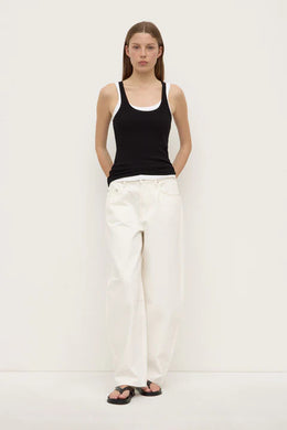 Assembly Label - Charlie Rib Tank, Black