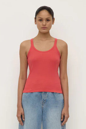 Assembly Label - Charlie Rib Tank, Washed Chilli