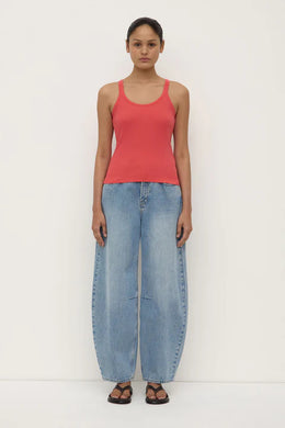 Assembly Label - Charlie Rib Tank, Washed Chilli