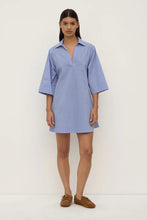 Assembly Label - Erina Stripe Mini Shirt Dress, Blue / White Stripe