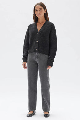 Assembly Label - Evi Wool Knit Cardigan, Black