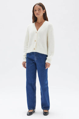 Assembly Label - Evi Wool Knit Cardigan, Cream