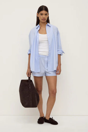 Assembly Label - Havana Stripe Long Sleeve Shirt, Blue & White Stripe