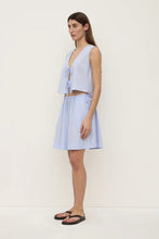 Assembly Label - Havana Stripe Poplin Skirt, Blue / White Stripe