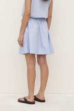 Assembly Label - Havana Stripe Poplin Skirt, Blue / White Stripe