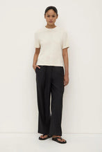 Assembly Label - June Silk Knit Tee, Cream