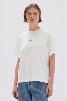 Assembly Label - Exhibited Print Tee, Antique White / Black