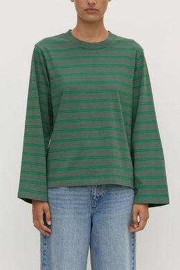 Assembly Label - Recreation Stripe Long Sleeve Tee, Ivy