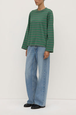 Assembly Label - Recreation Stripe Long Sleeve Tee, Ivy