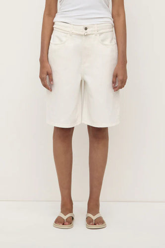 Assembly Label - Loose Fit Denim Short, Vintage White