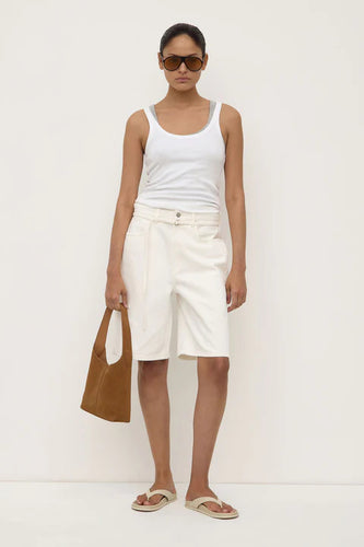 Assembly Label - Loose Fit Denim Short, Vintage White