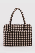 Baggu - Cloud Carry On Bag, Blurred Gingham Brown