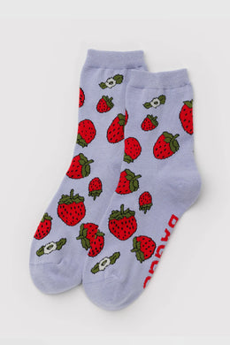 Baggu - Crew Sock, Strawberry Blossom
