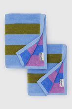 Baggu - Hand Towel Set Of 2, Cabana Stripe Mix