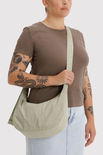 Baggu - Medium Nylon Crescent Bag, Celadon