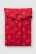 Baggu - Puffy Laptop Sleeve 16”, Red Polka Dot