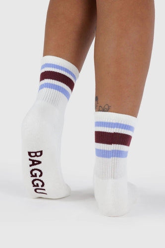 Baggu - Ribbed Sock, Ivory Stripe