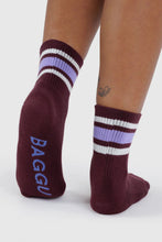 Baggu - Ribbed Sock, Mahogany Stripe