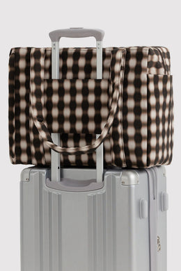 Baggu - Small Cloud Carry-On, Blurred Gingham Brown