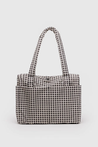 Baggu - Small Cloud Carry On, Black / White Gingham