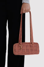 Baggu - Small Nylon Bowler Bag, Tan Houndstooth