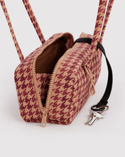 Baggu - Small Nylon Bowler Bag, Tan Houndstooth