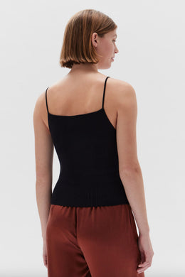 Assembly Label - Freya High Neck Knit Tank, Black