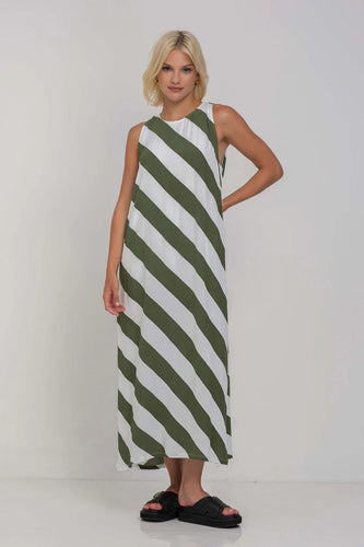 Blak - Finally Here Dress, Mint Ivory Stripe