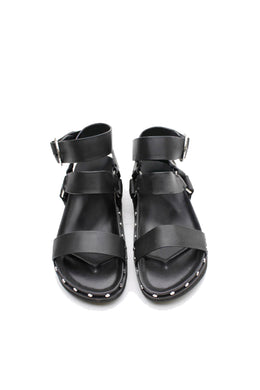 La Tribe - Studded Sandal, Black/Silver